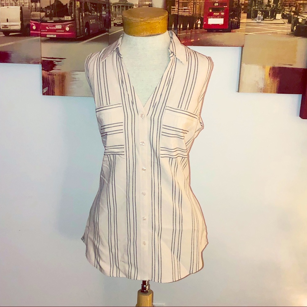 Express Sleeveless Button Down Tank Top